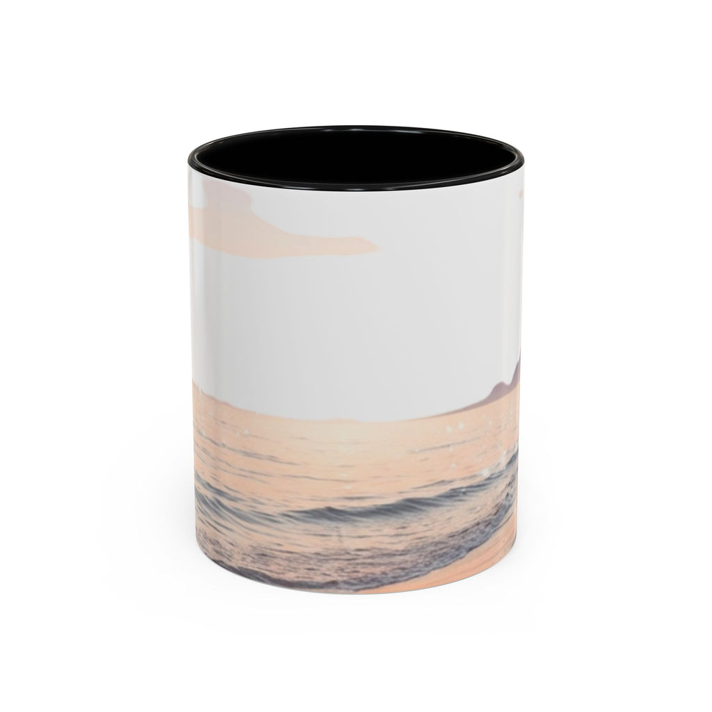 Sunset Beach Accent Mug — Serene Ocean Coastal Coffee Cup (11/15 oz)