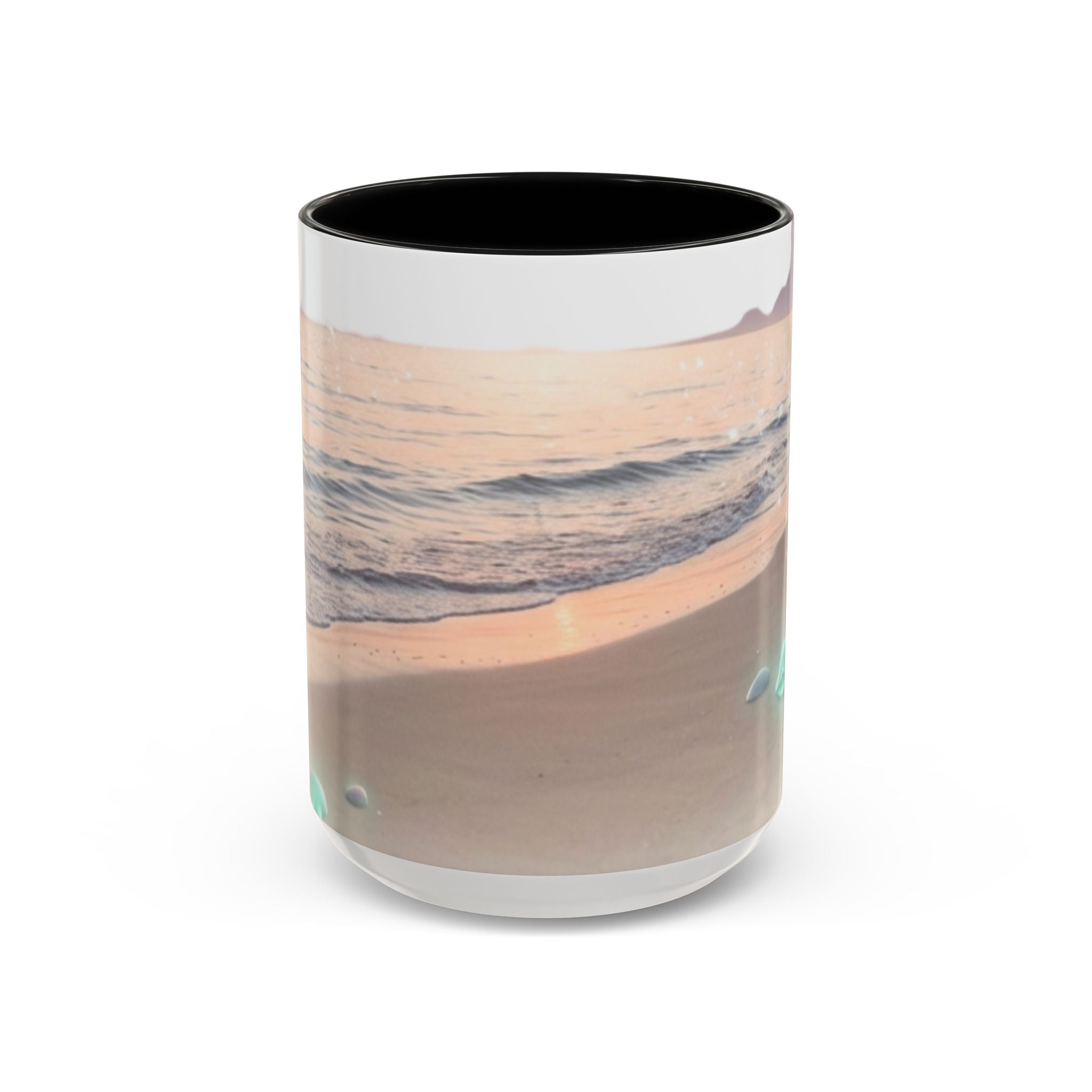 Sunset Beach Accent Mug — Serene Ocean Coastal Coffee Cup (11/15 oz)