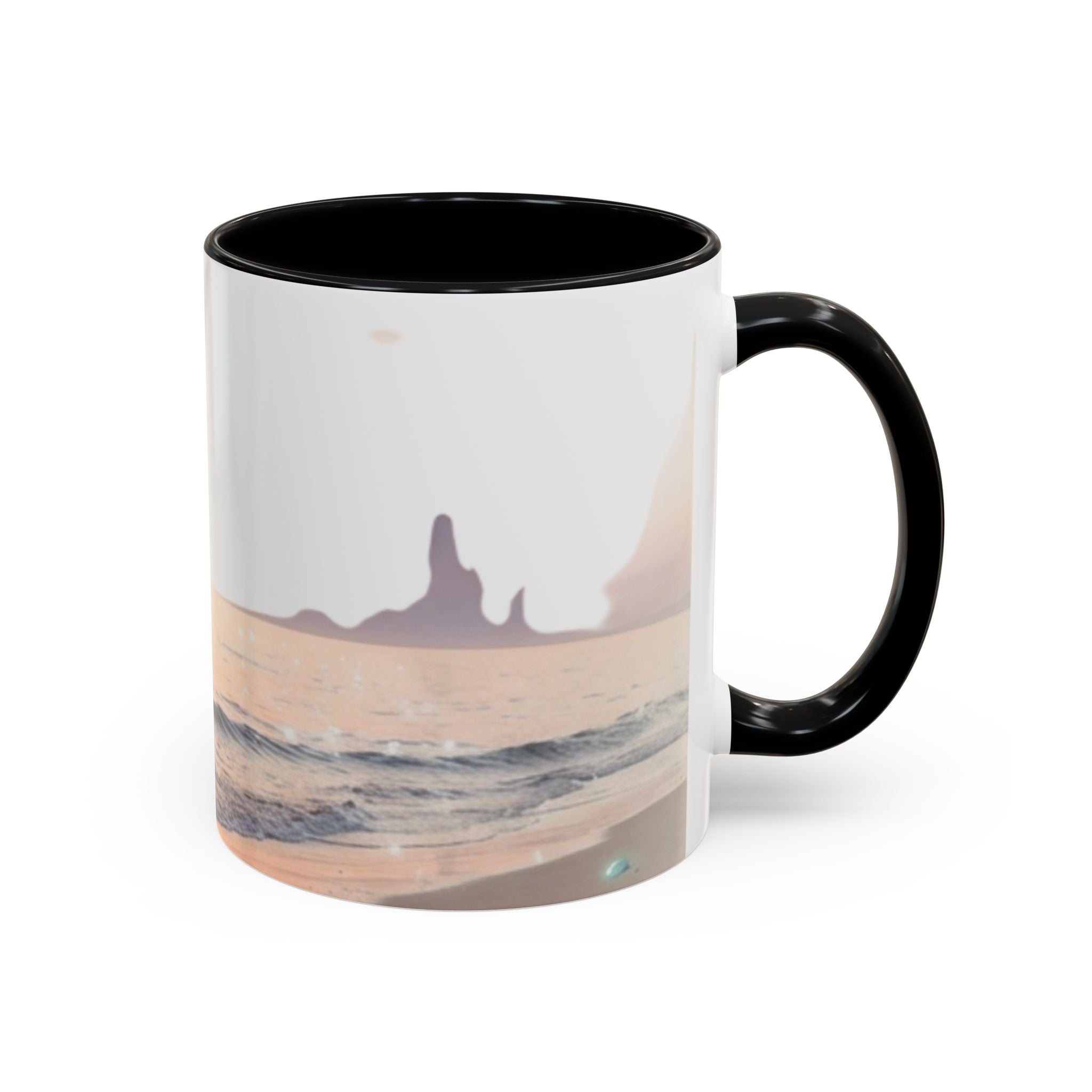 Sunset Beach Accent Mug — Serene Ocean Coastal Coffee Cup (11/15 oz)