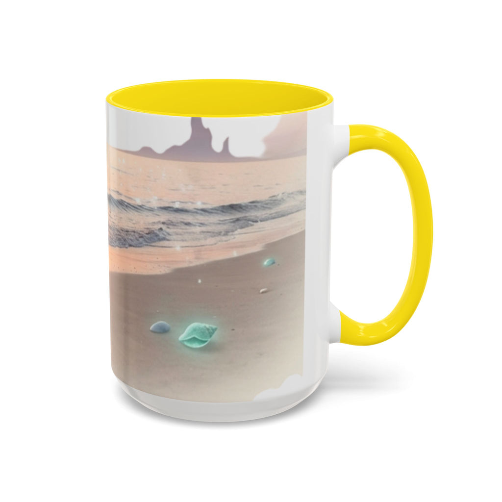 Sunset Beach Accent Mug — Serene Ocean Coastal Coffee Cup (11/15 oz)