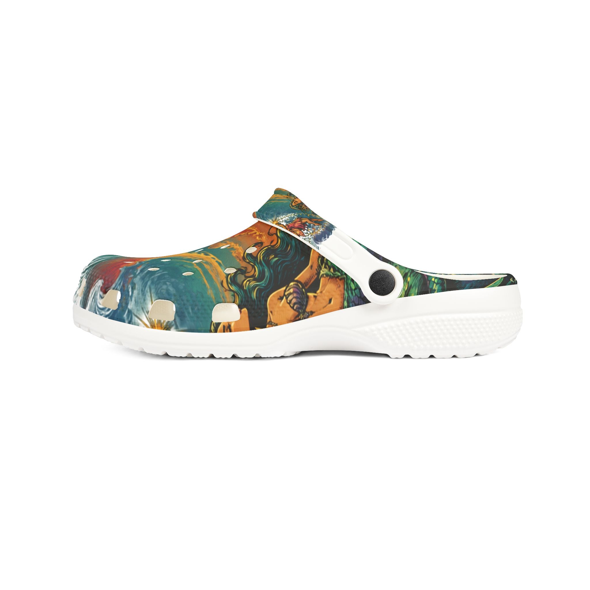 Unicorn Fantasy EVA Foam Clogs — Colorful All-Over-Print Garden Shoes