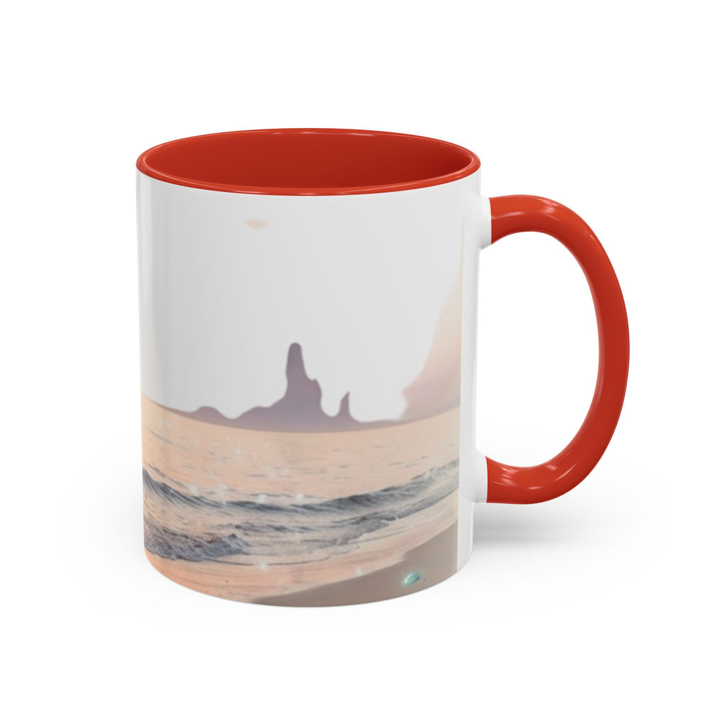 Sunset Beach Accent Mug — Serene Ocean Coastal Coffee Cup (11/15 oz)