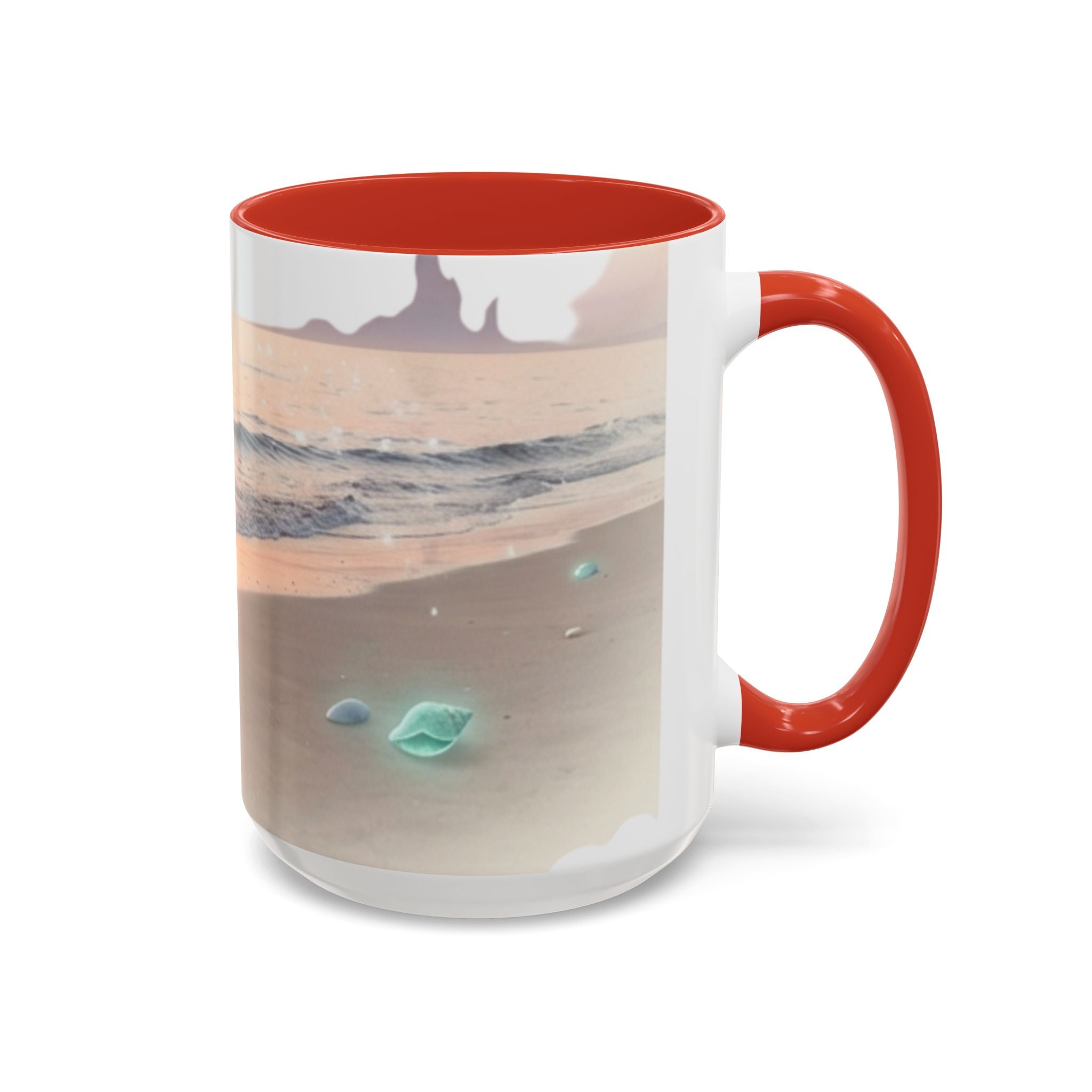 Sunset Beach Accent Mug — Serene Ocean Coastal Coffee Cup (11/15 oz)