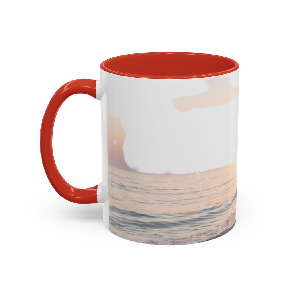 Sunset Beach Accent Mug — Serene Ocean Coastal Coffee Cup (11/15 oz)