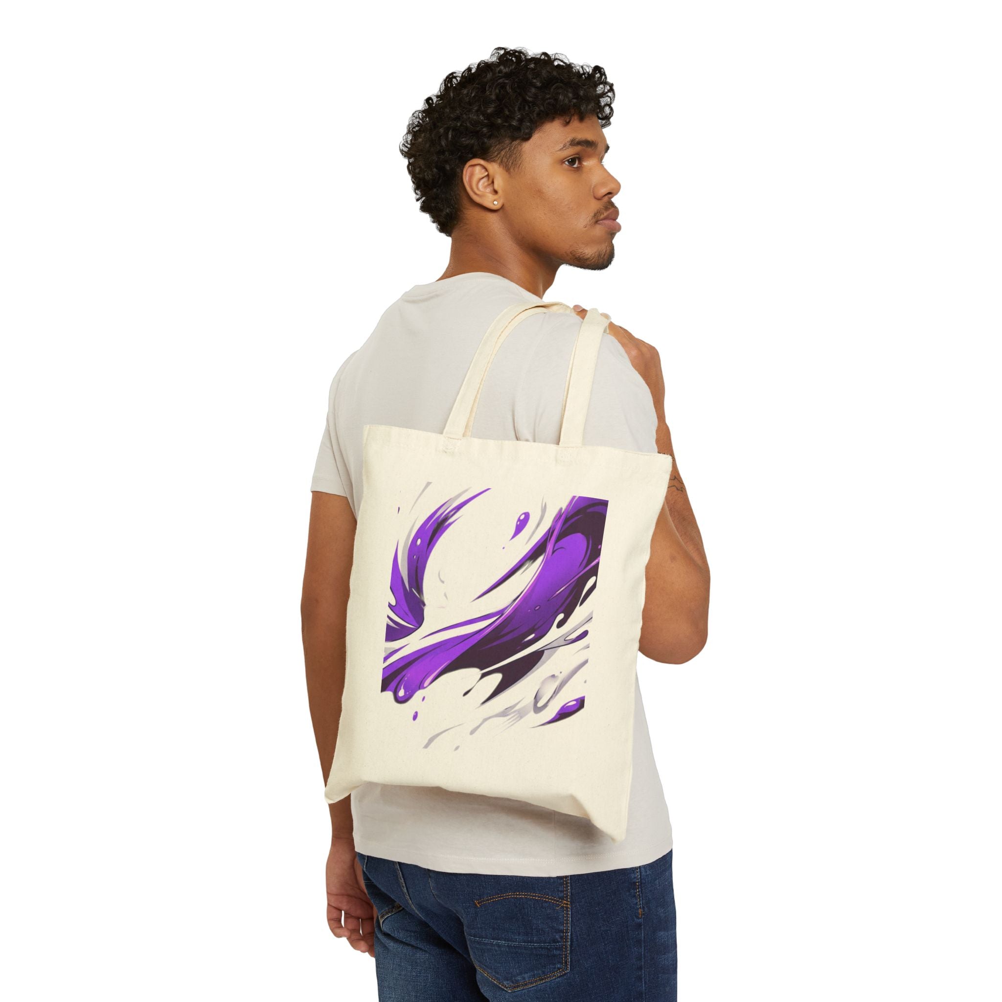 Abstract Purple Brushstroke Tote