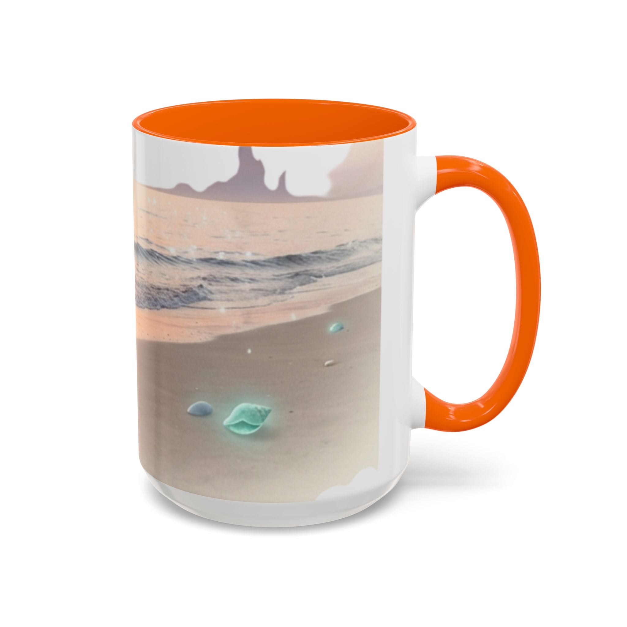 Sunset Beach Accent Mug — Serene Ocean Coastal Coffee Cup (11/15 oz)