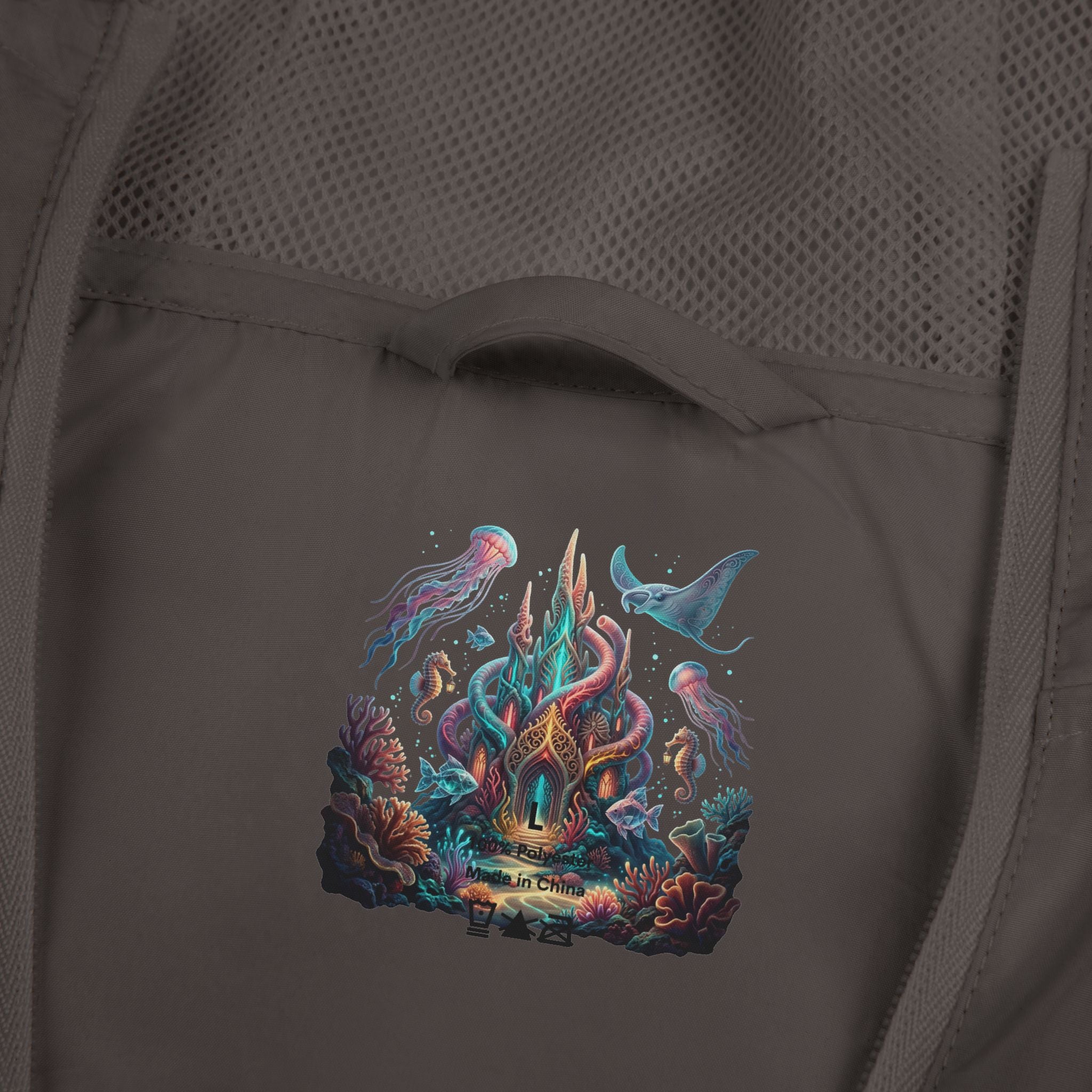 Windbreaker Jacket — Enchanted Coral Reef Print Hooded Shell