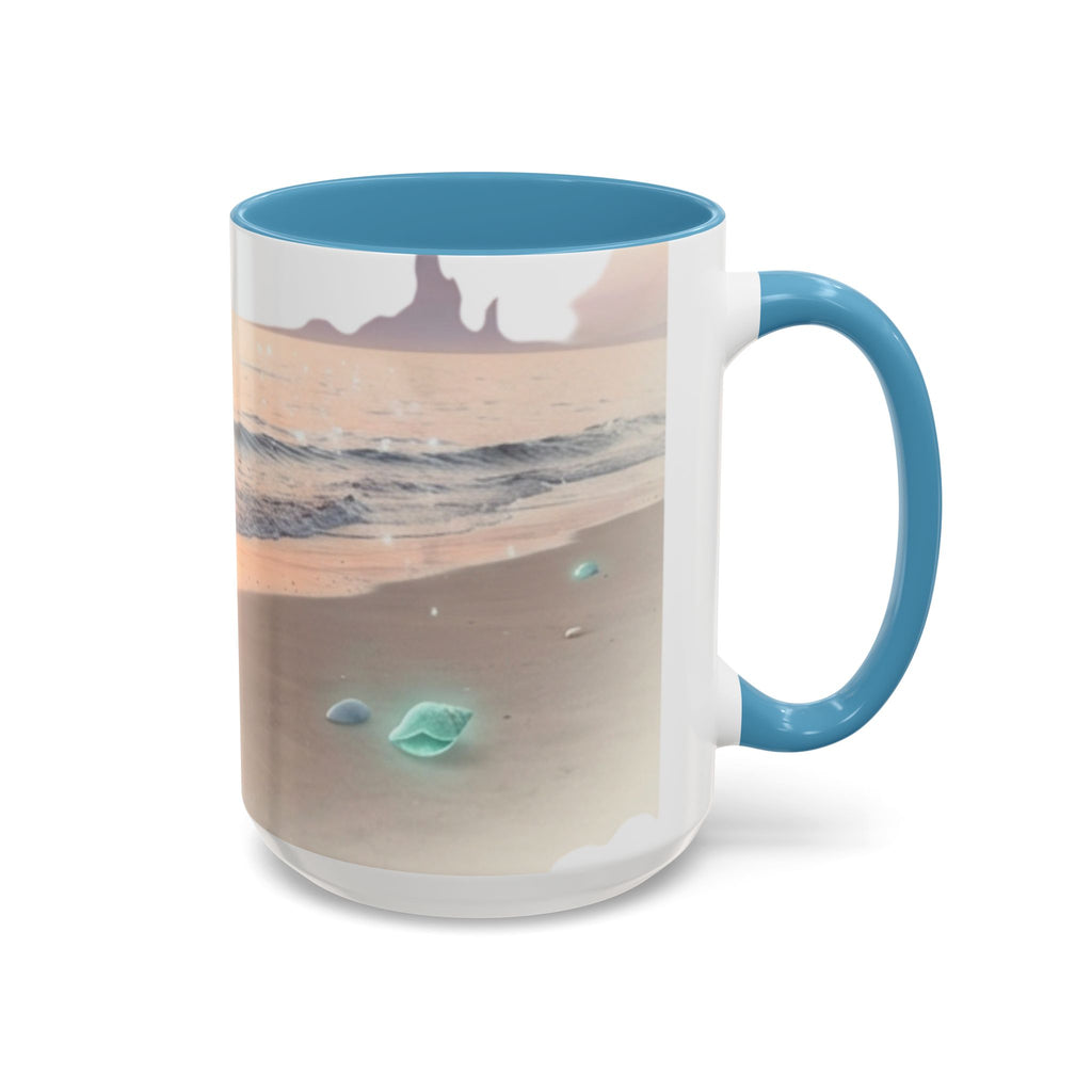 Sunset Beach Accent Mug — Serene Ocean Coastal Coffee Cup (11/15 oz)