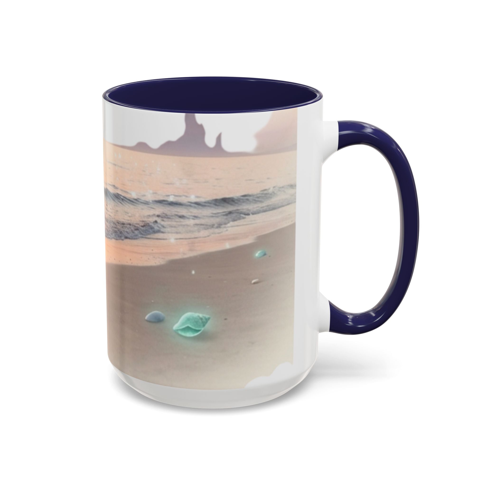 Sunset Beach Accent Mug — Serene Ocean Coastal Coffee Cup (11/15 oz)