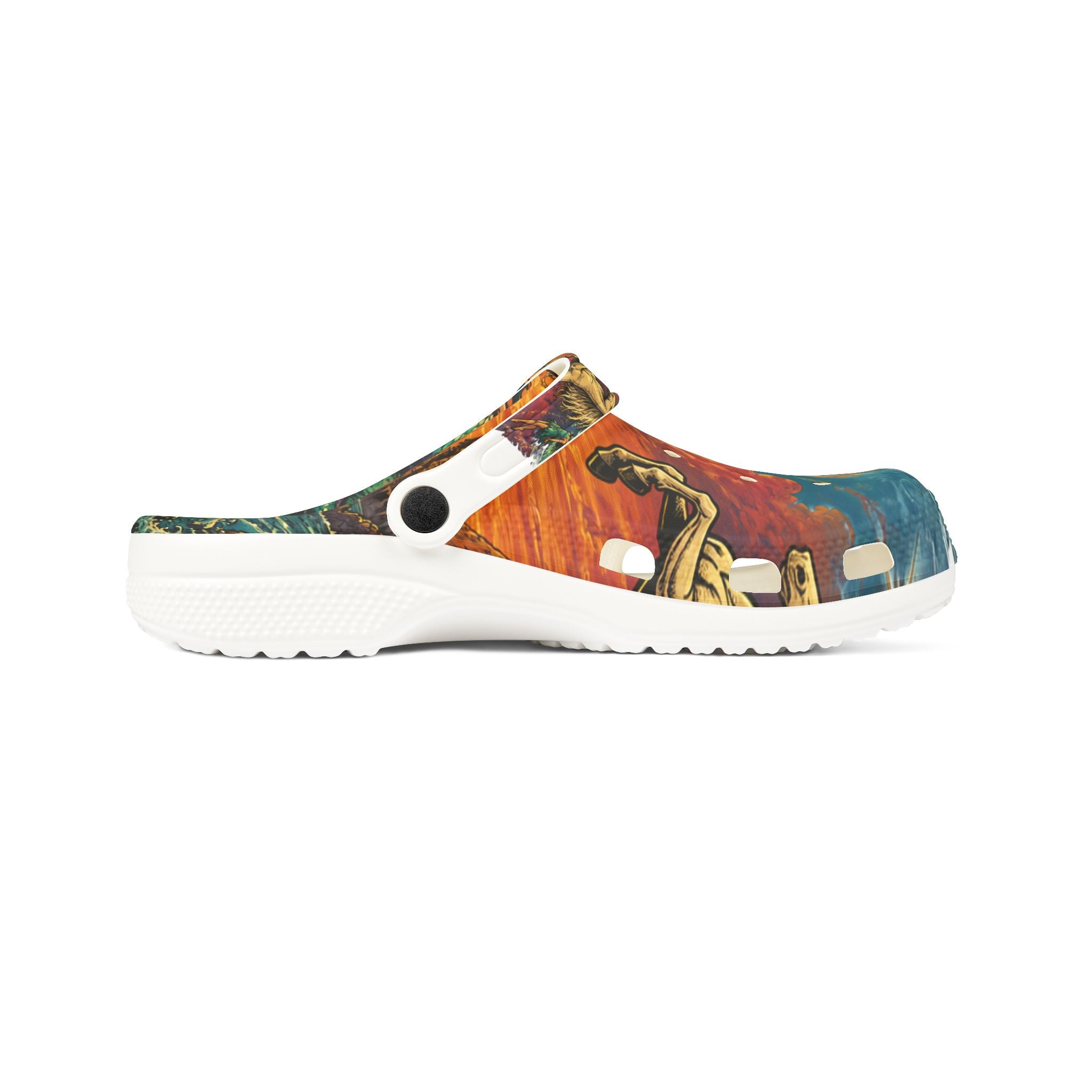 Unicorn Fantasy EVA Foam Clogs — Colorful All-Over-Print Garden Shoes