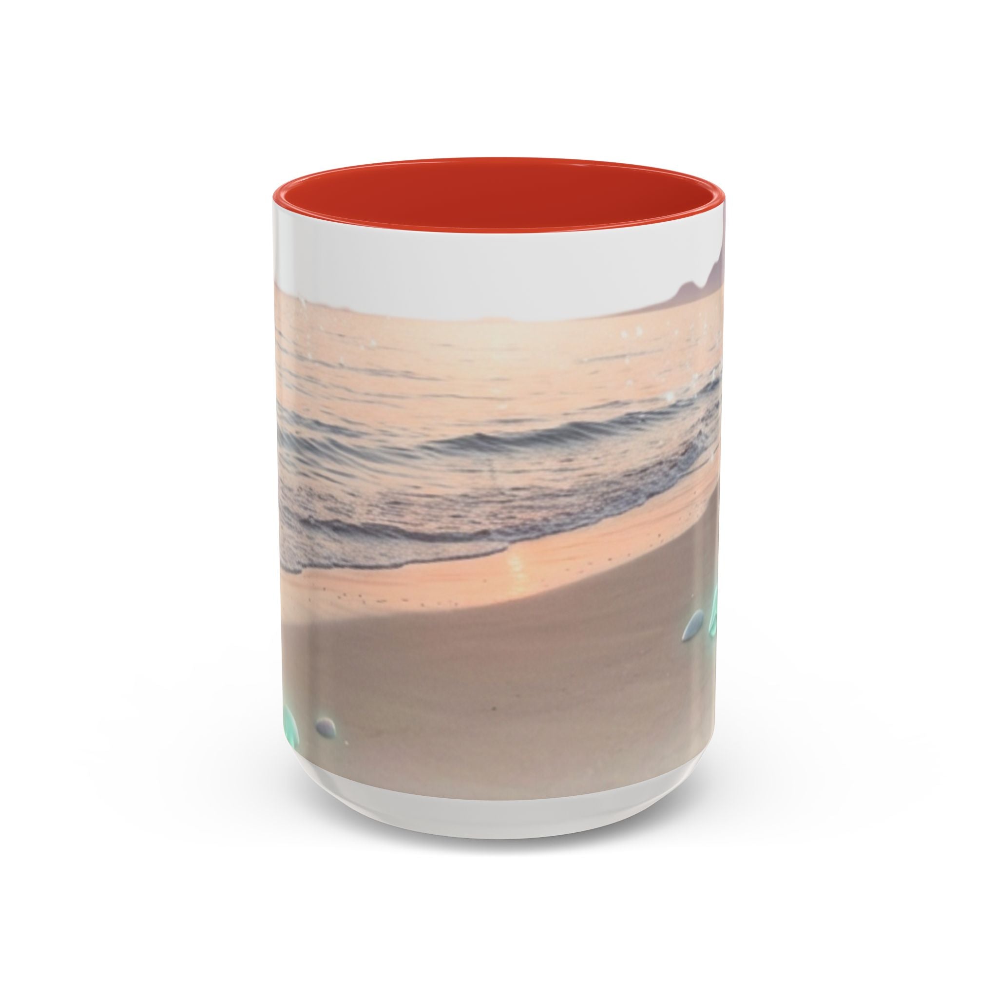Sunset Beach Accent Mug — Serene Ocean Coastal Coffee Cup (11/15 oz)
