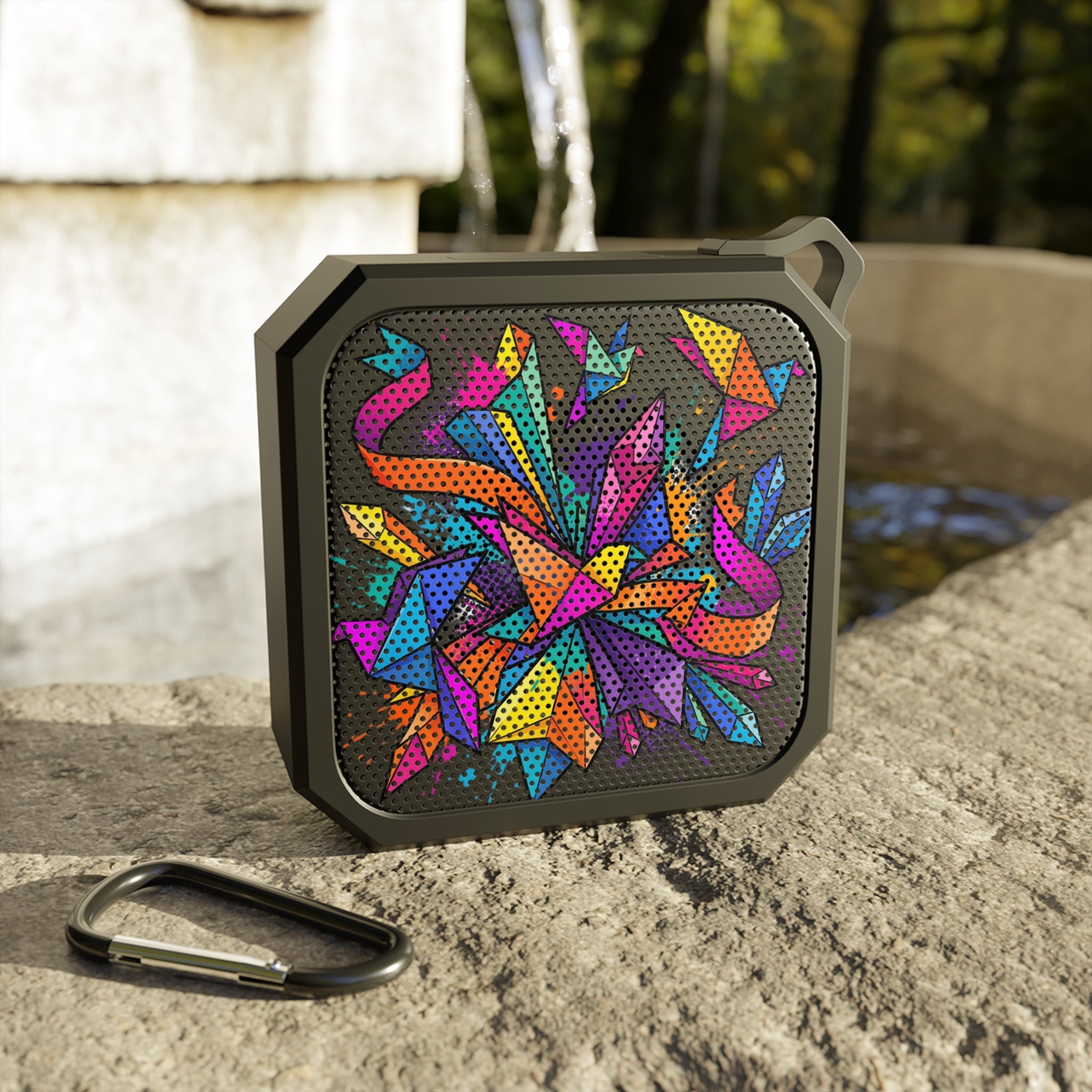 Portable Bluetooth Speaker — Colorful Origami Burst Outdoor Speaker