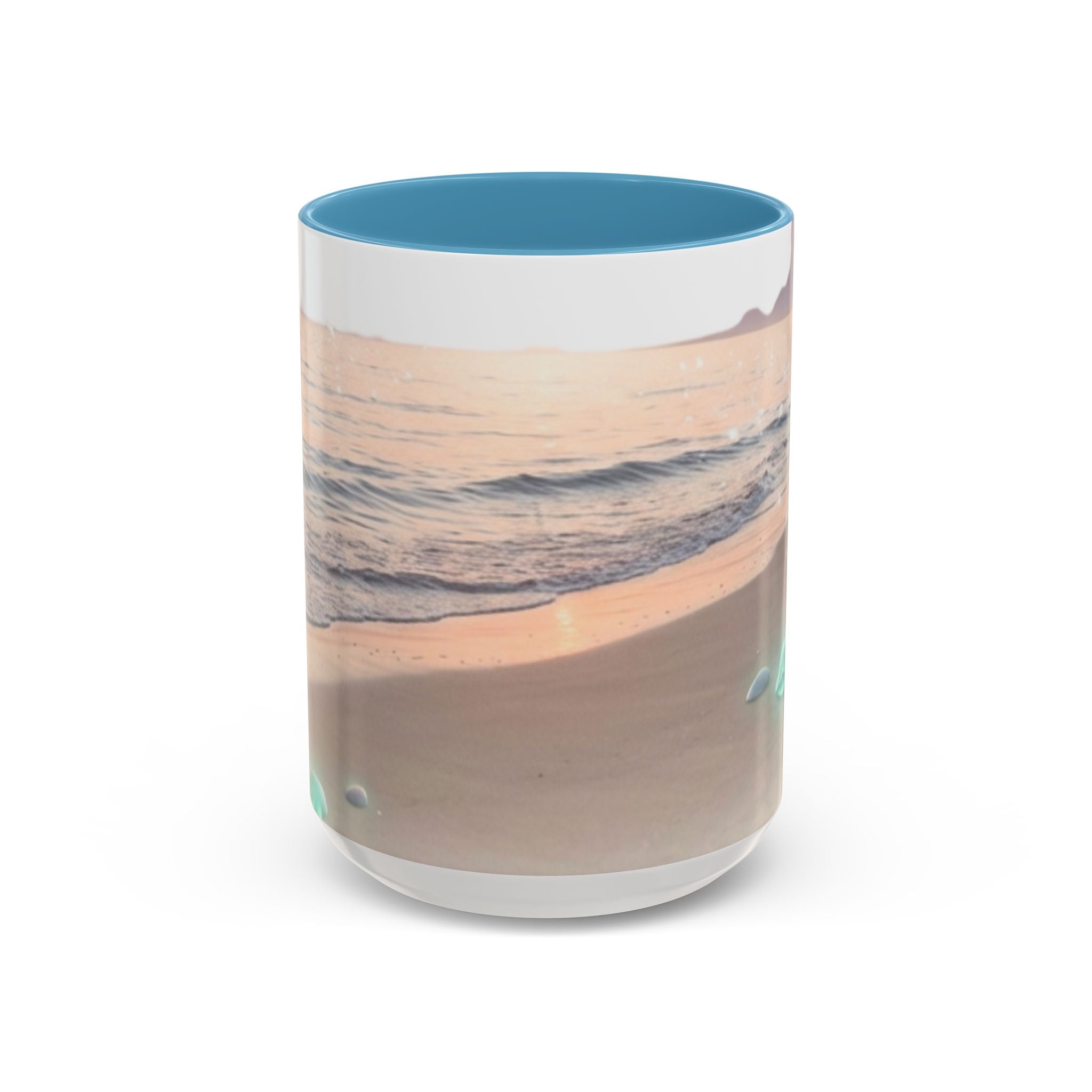 Sunset Beach Accent Mug — Serene Ocean Coastal Coffee Cup (11/15 oz)