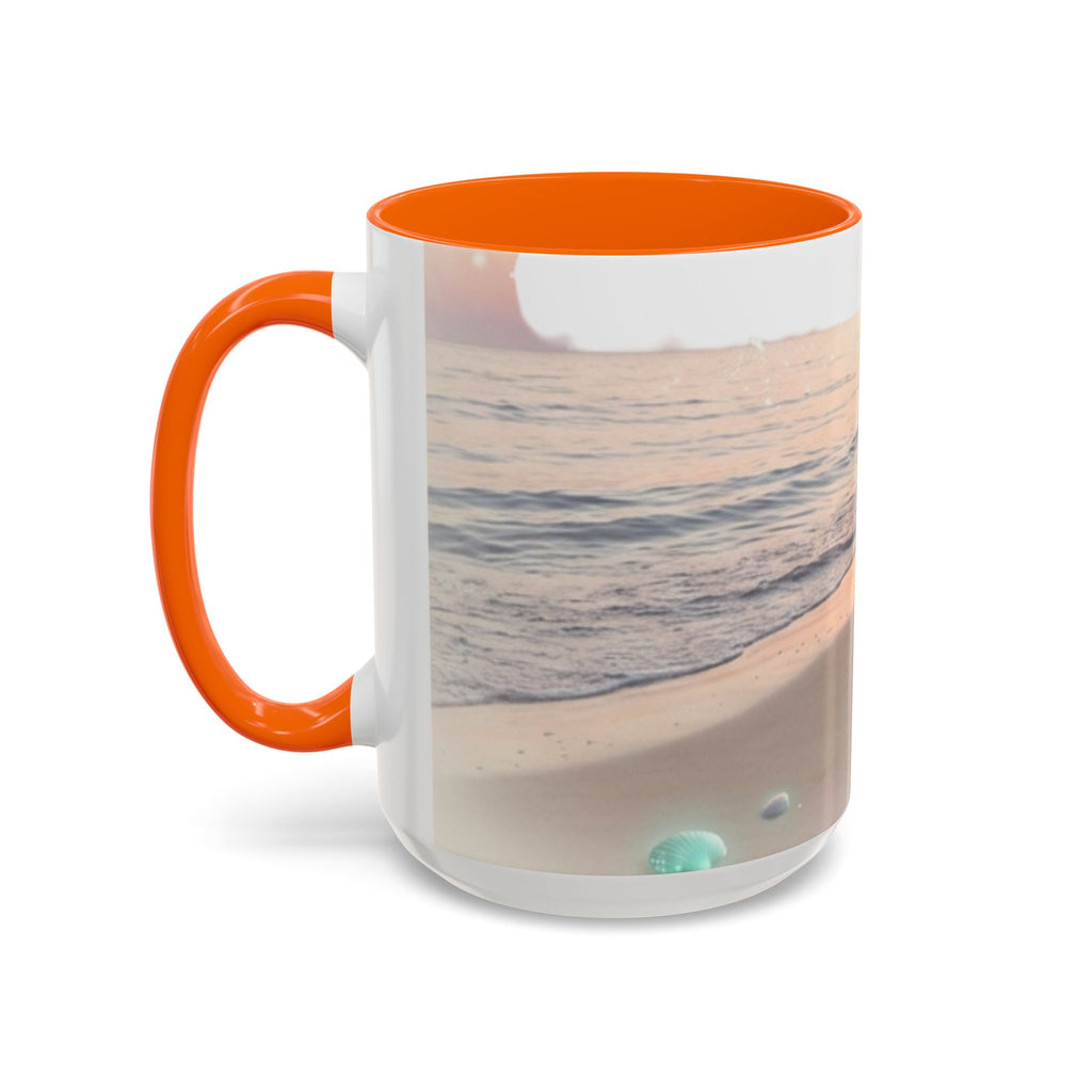 Sunset Beach Accent Mug — Serene Ocean Coastal Coffee Cup (11/15 oz)