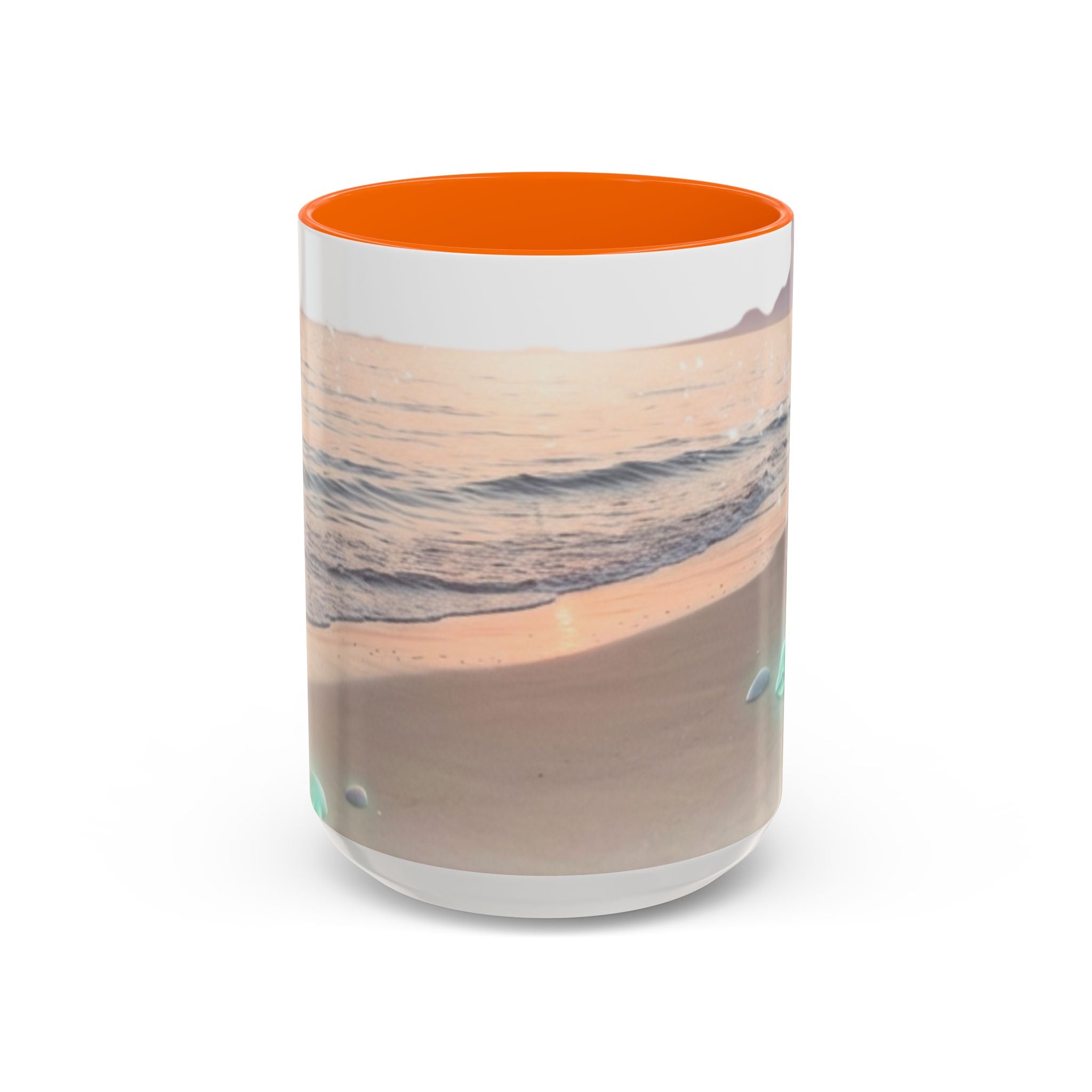 Sunset Beach Accent Mug — Serene Ocean Coastal Coffee Cup (11/15 oz)
