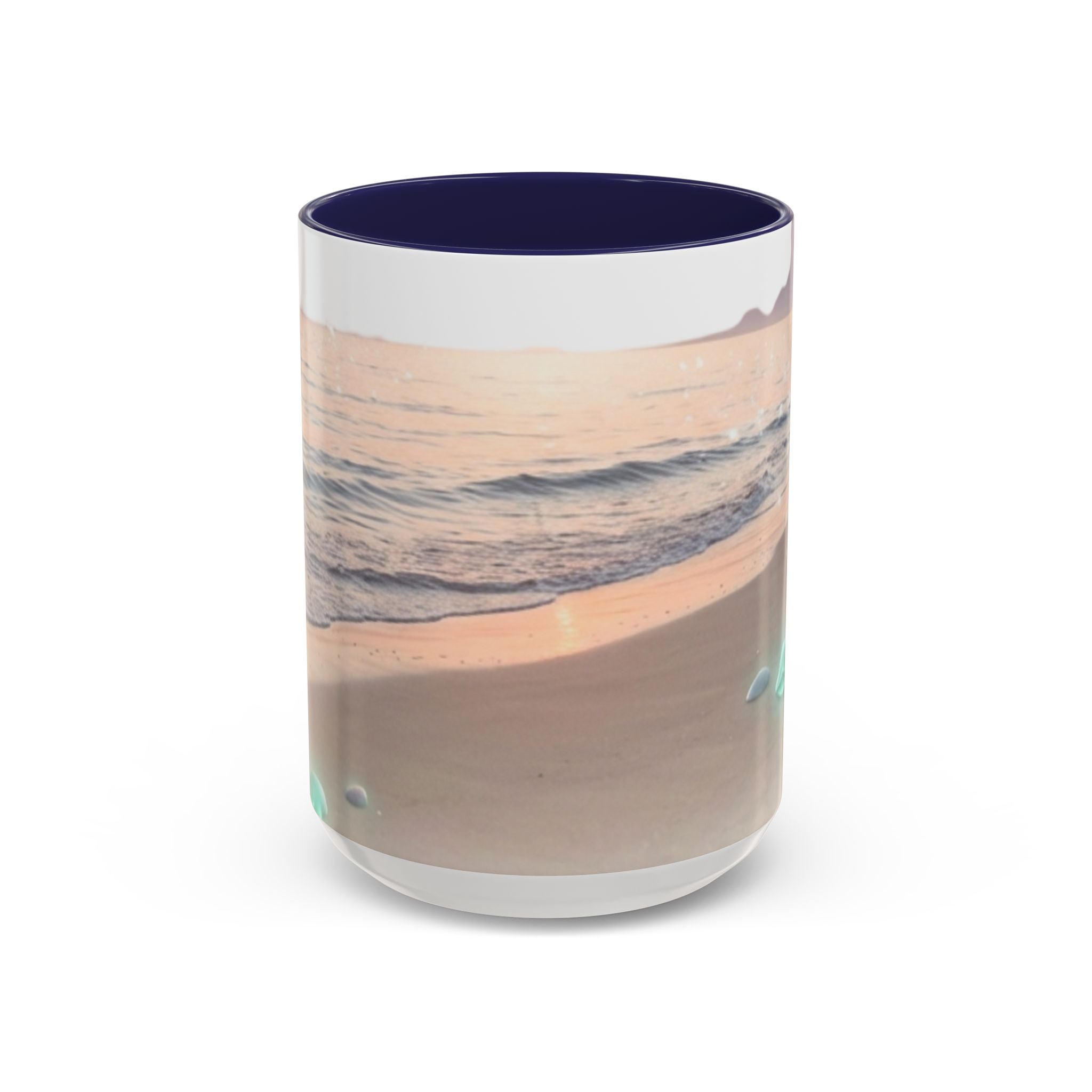 Sunset Beach Accent Mug — Serene Ocean Coastal Coffee Cup (11/15 oz)