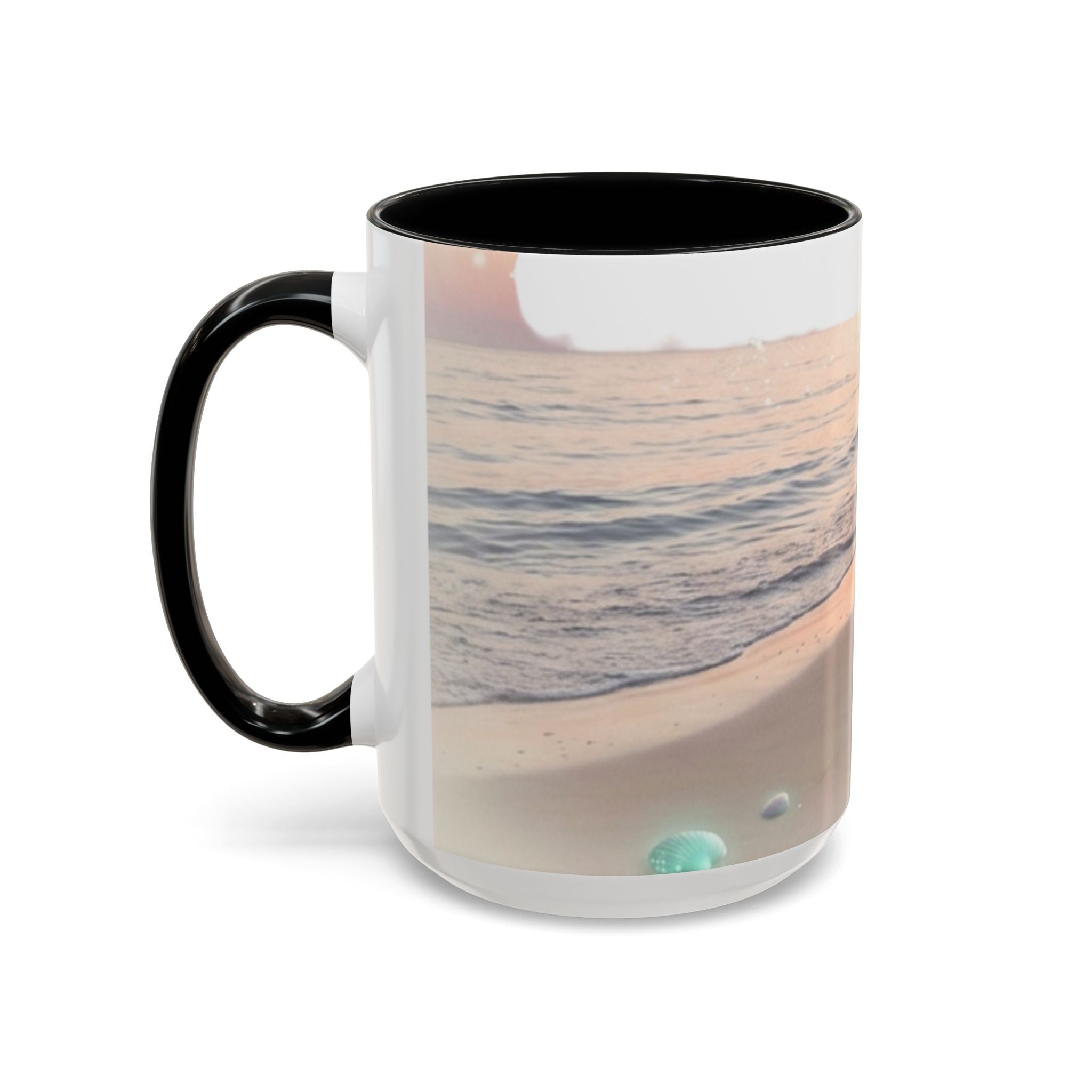 Sunset Beach Accent Mug — Serene Ocean Coastal Coffee Cup (11/15 oz)