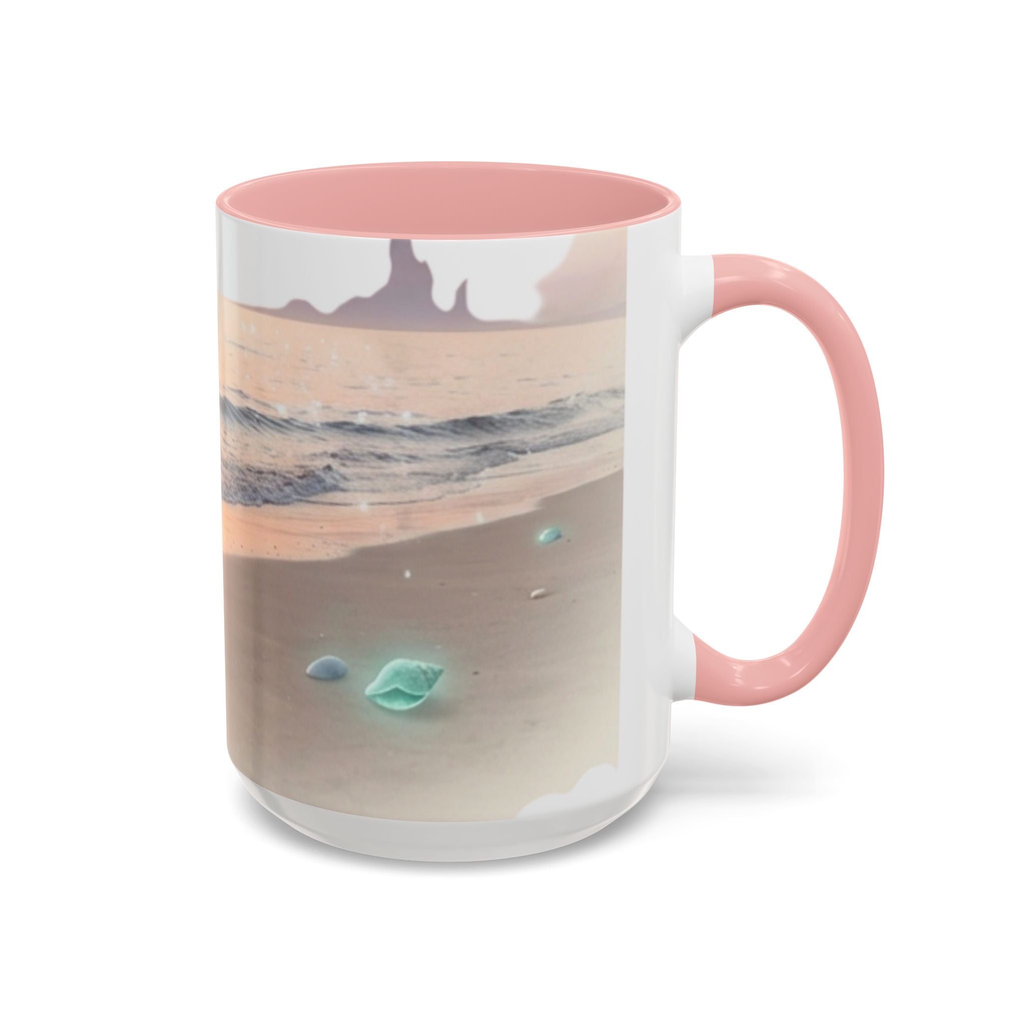 Sunset Beach Accent Mug — Serene Ocean Coastal Coffee Cup (11/15 oz)