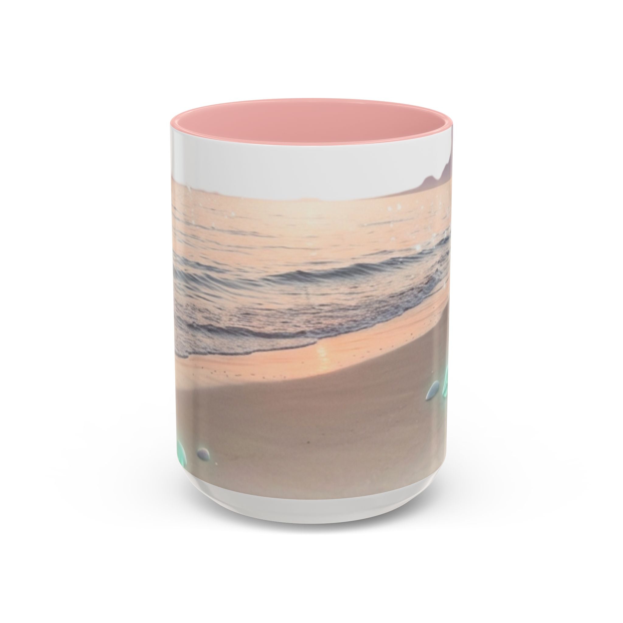 Sunset Beach Accent Mug — Serene Ocean Coastal Coffee Cup (11/15 oz)
