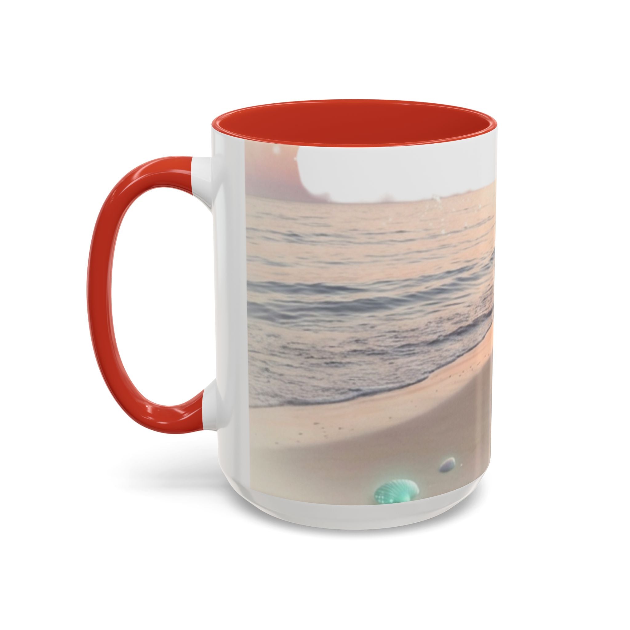 Sunset Beach Accent Mug — Serene Ocean Coastal Coffee Cup (11/15 oz)