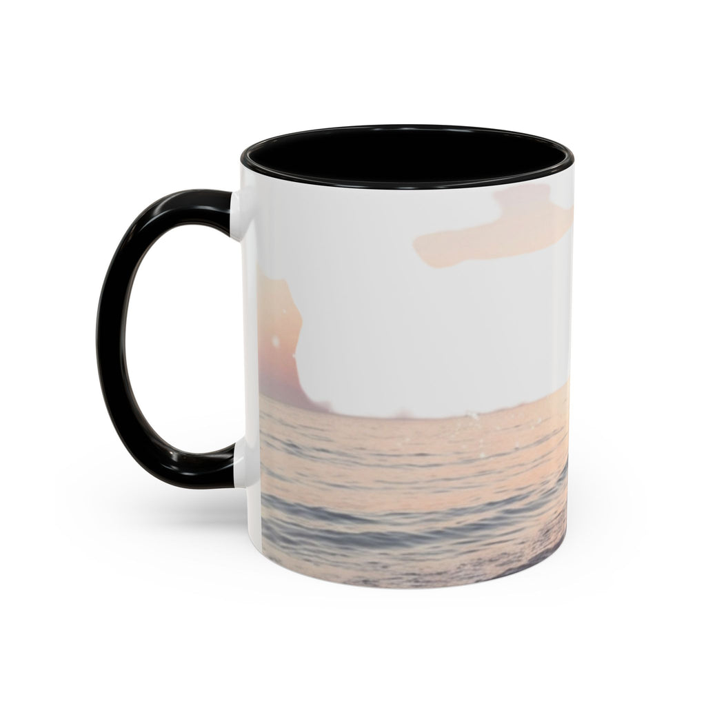 Sunset Beach Accent Mug — Serene Ocean Coastal Coffee Cup (11/15 oz)