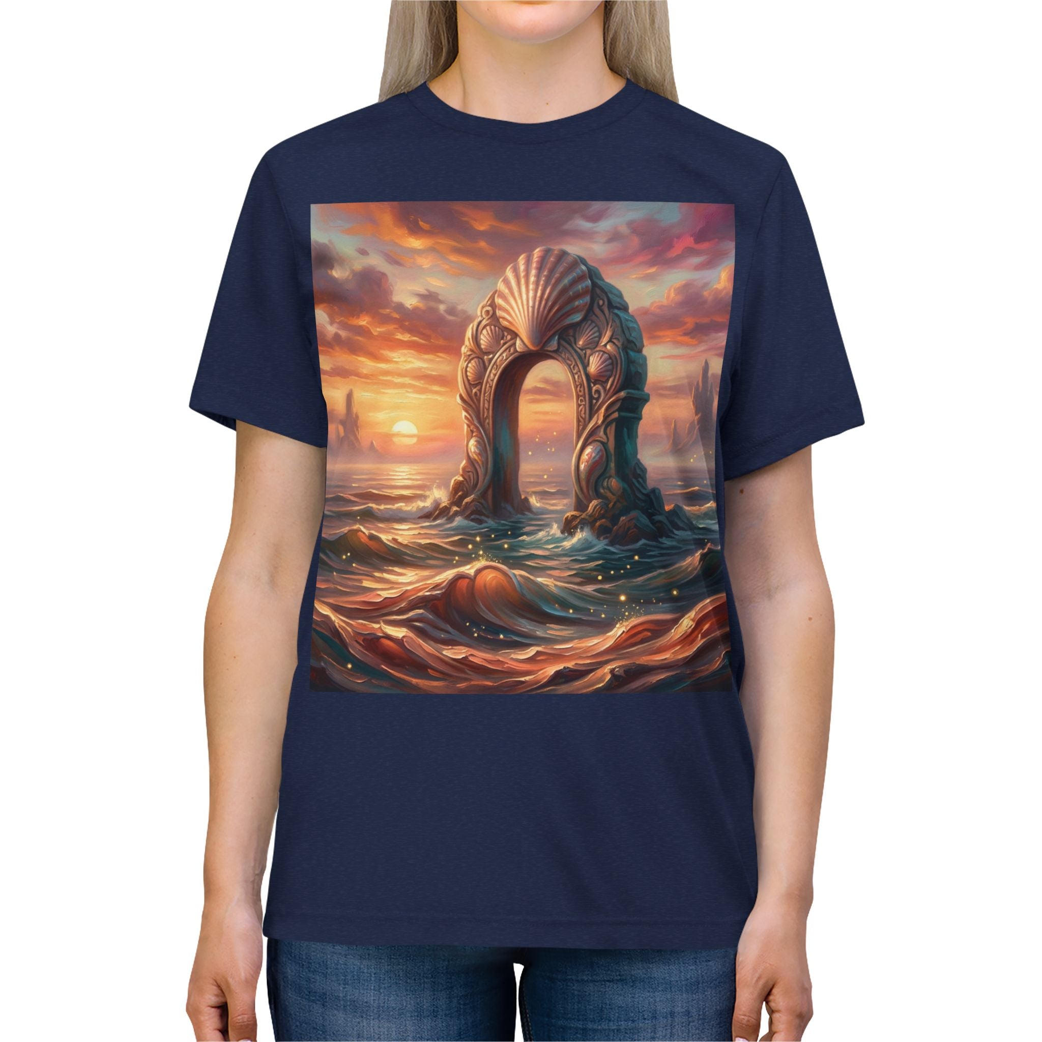 Ocean Portal Tee — Surreal Sunset Sea Arch Graphic T-Shirt