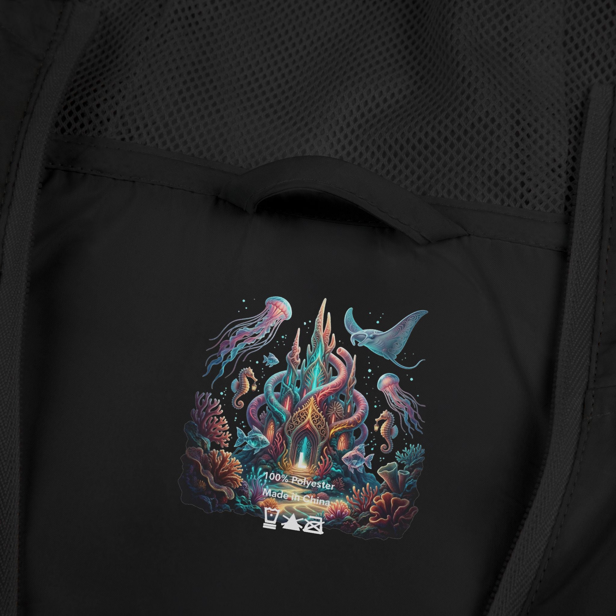 Windbreaker Jacket — Enchanted Coral Reef Print Hooded Shell