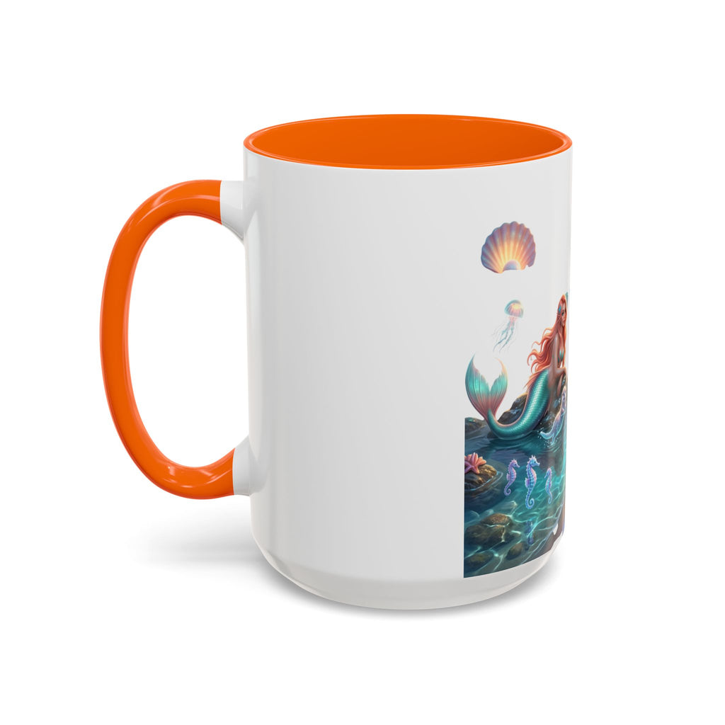 Mermaid Trio Accent Coffee Mug — Colorful Ocean Fantasy 11/15oz