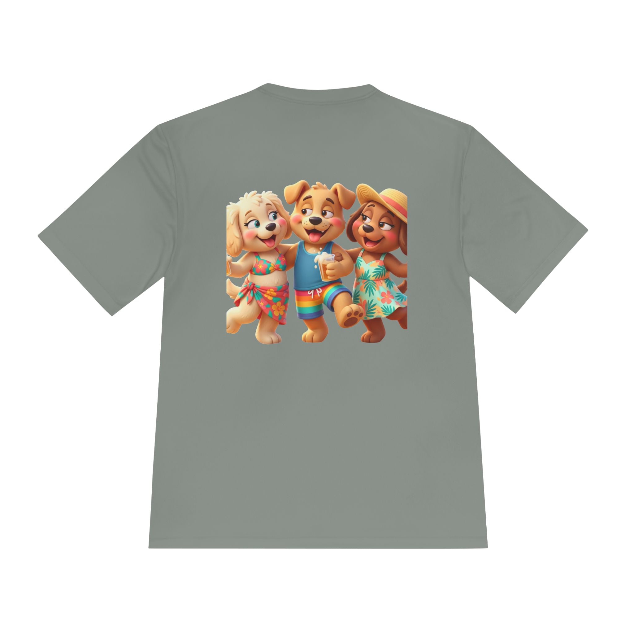 Beach Vibes Moisture-Wicking Tee — 'BEACH!!' Arch Logo