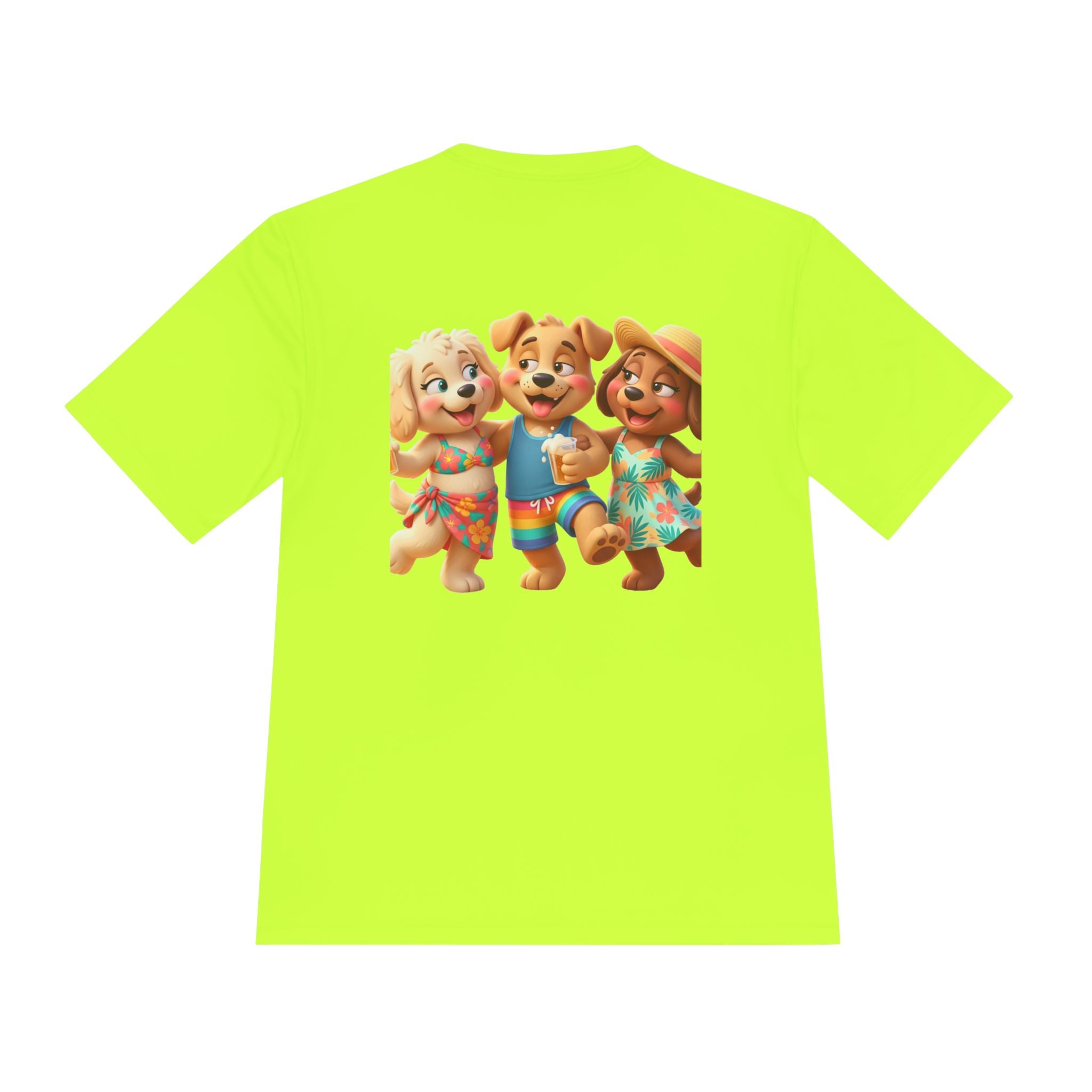 Beach Vibes Moisture-Wicking Tee — 'BEACH!!' Arch Logo