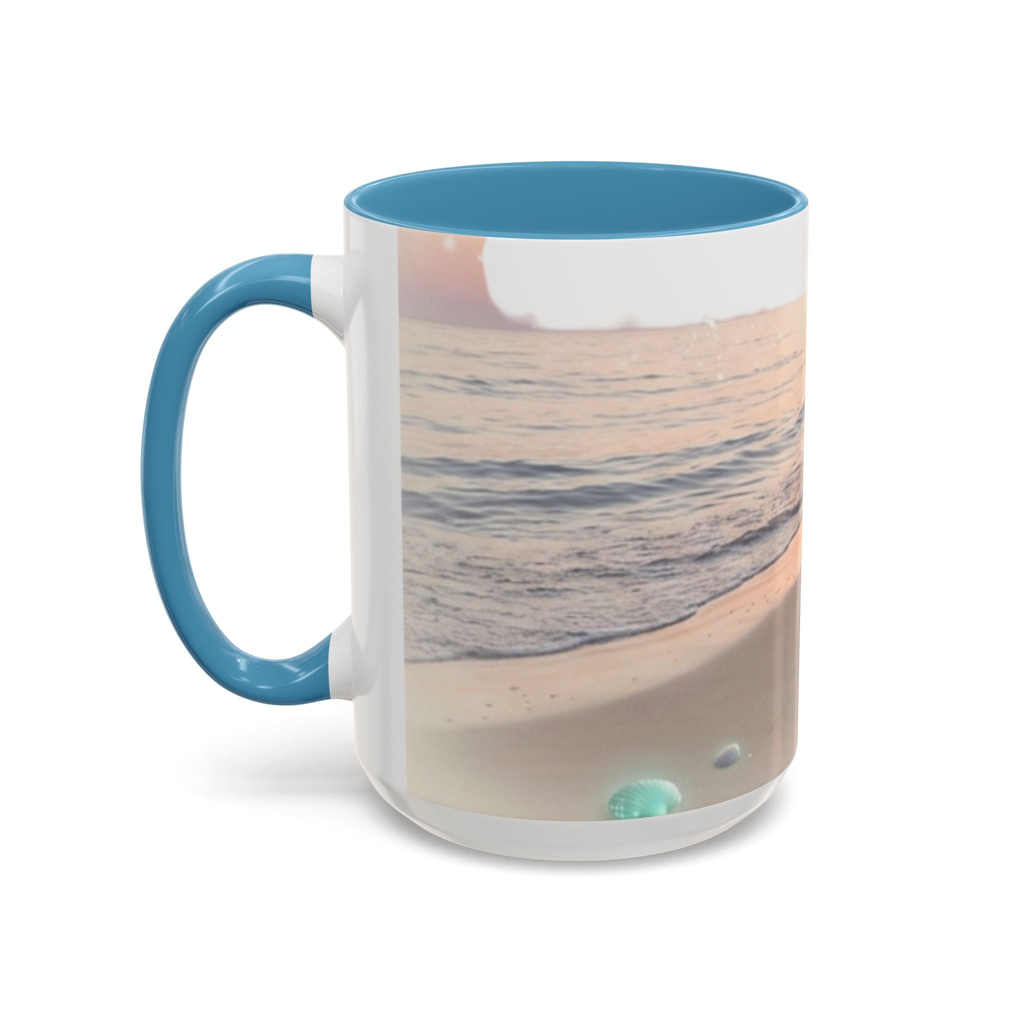 Sunset Beach Accent Mug — Serene Ocean Coastal Coffee Cup (11/15 oz)