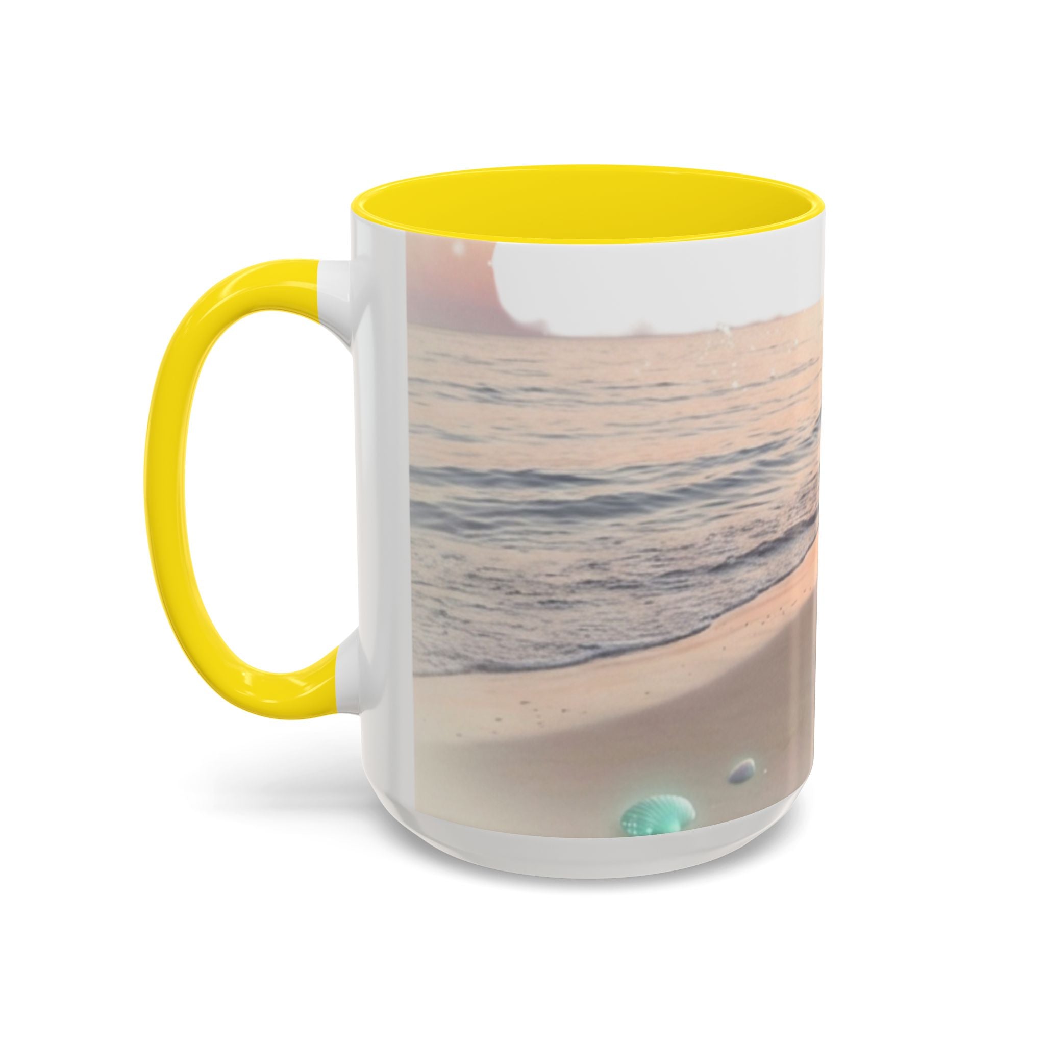 Sunset Beach Accent Mug — Serene Ocean Coastal Coffee Cup (11/15 oz)