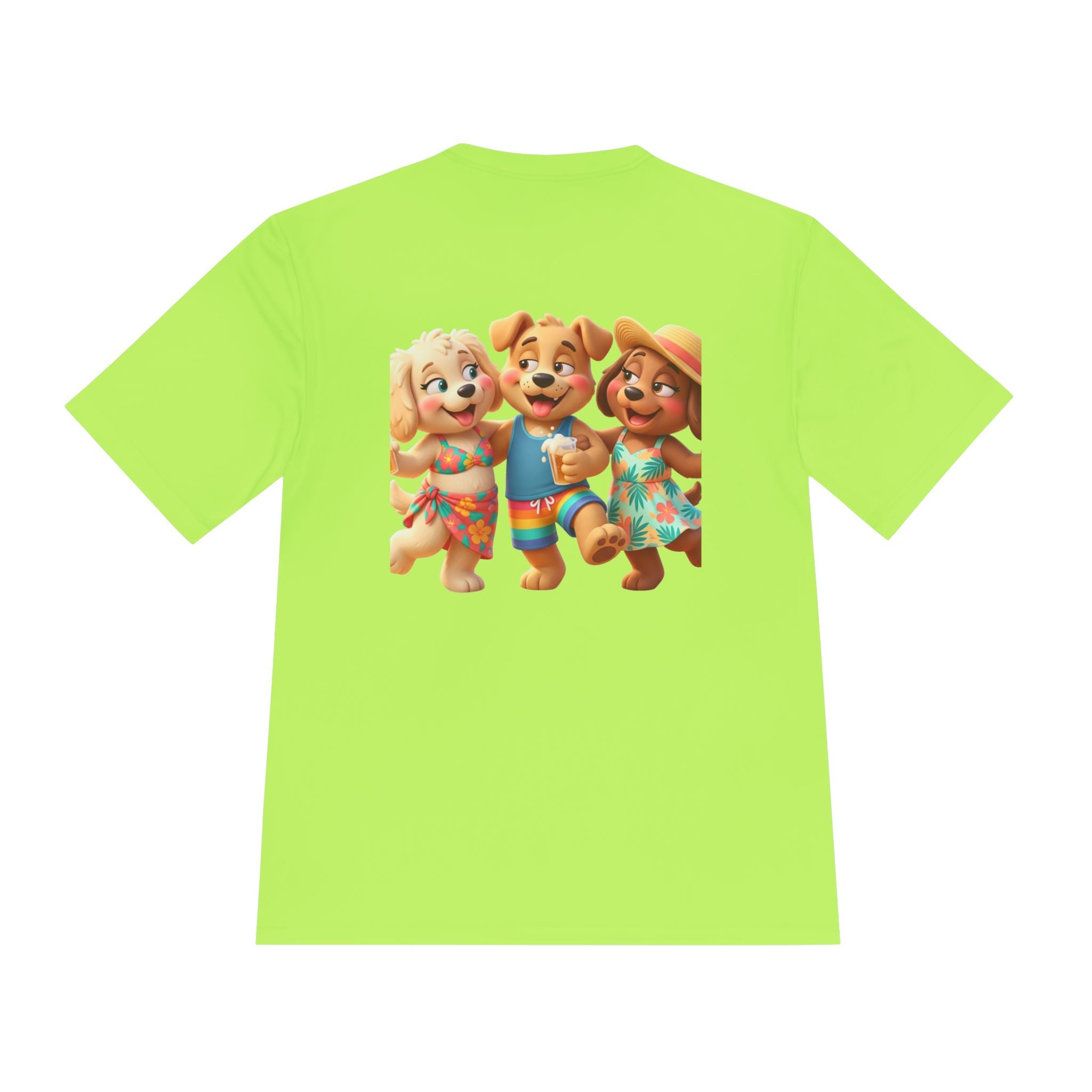 Beach Vibes Moisture-Wicking Tee — 'BEACH!!' Arch Logo